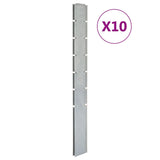 Vidaxl Fence Posts 10 St 180 cm galvanizované ocelové stříbrné barvy