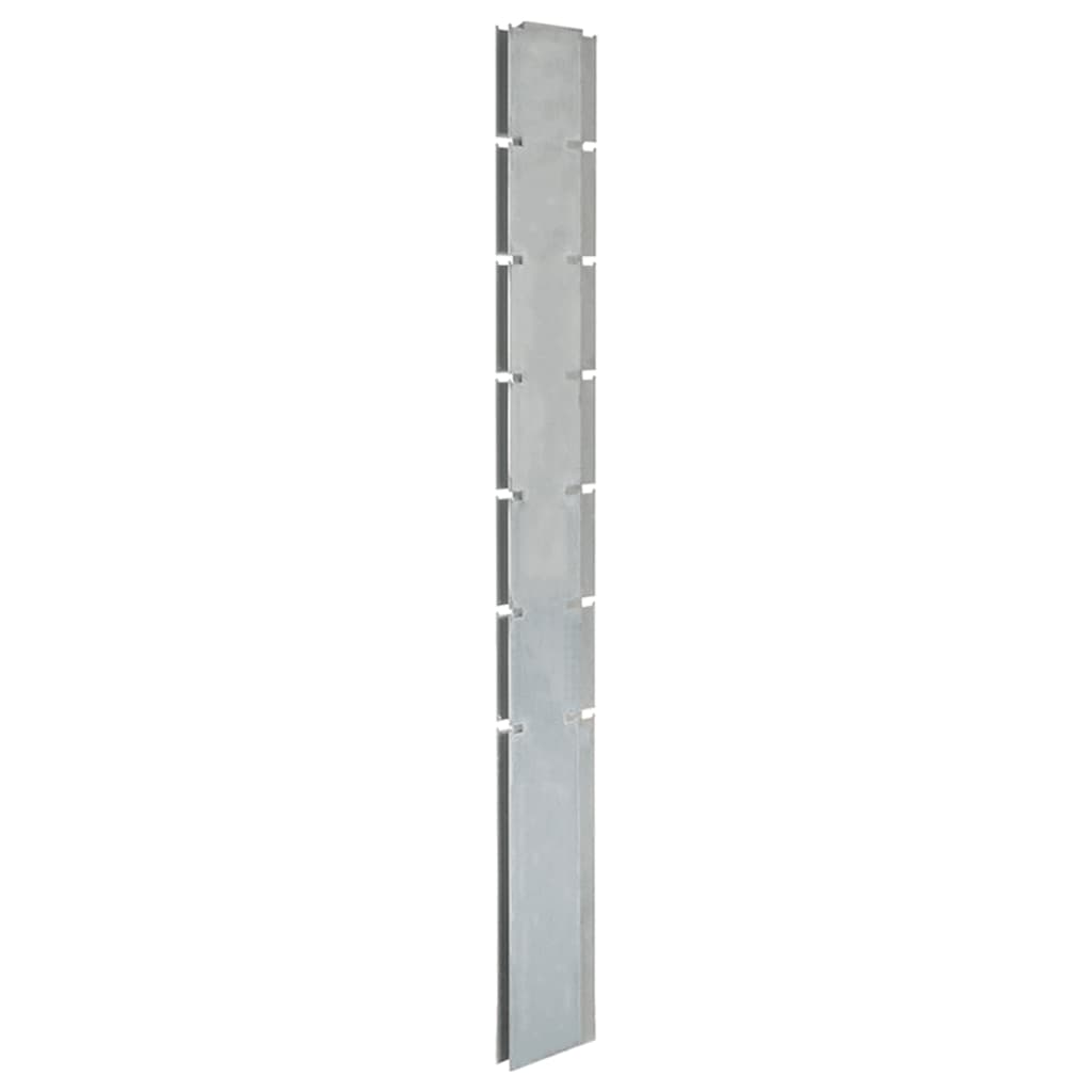 Vidaxl fence posts 10 st 180 cm galvanized steel silver colored