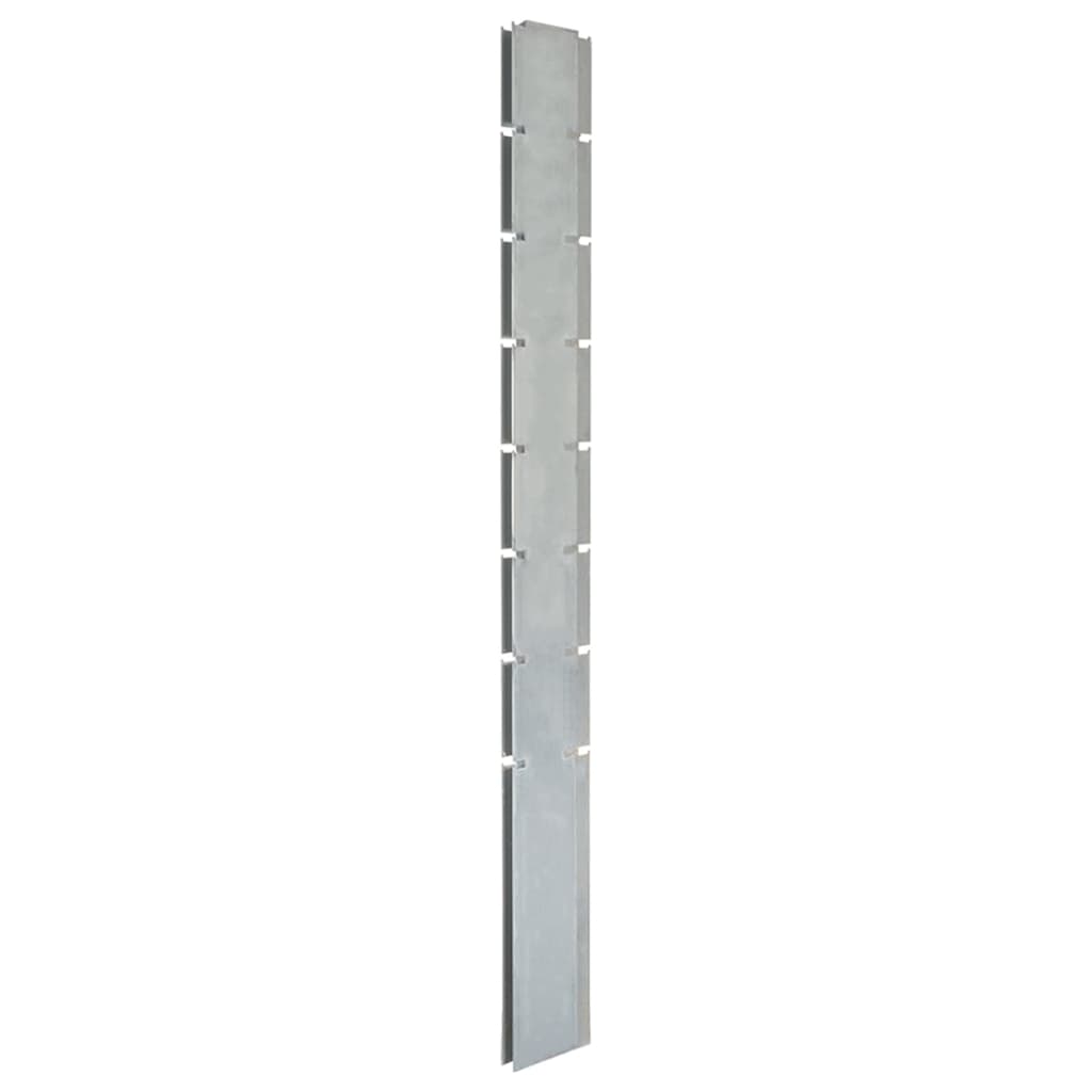 Vidaxl fence posts 10 st 200 cm galvanized steel silver colored