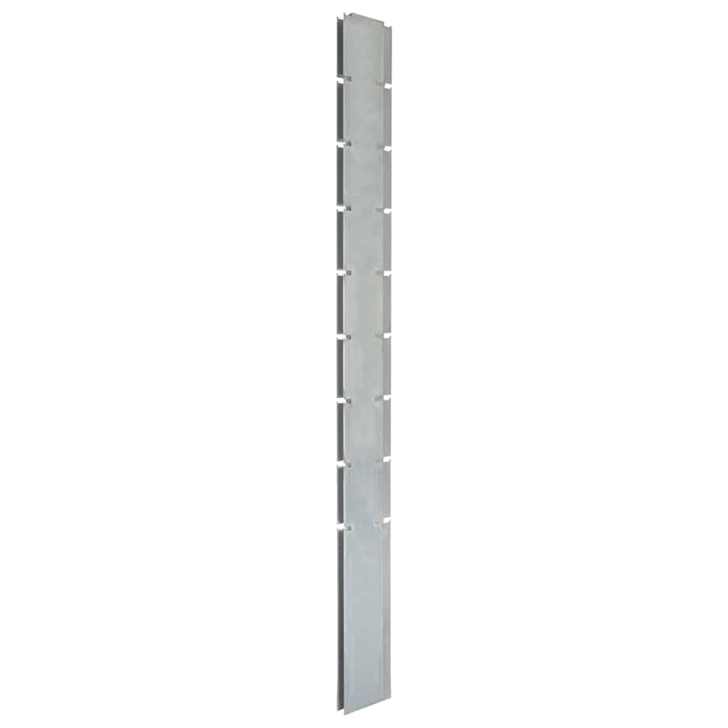 Vidaxl Postes de cerca de 20 st 220 cm de acero galvanizado de plata de color plateado