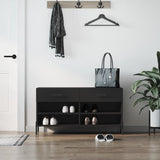 VidaXL Shoes Bank 102x35x55 cm Processed Wood Black