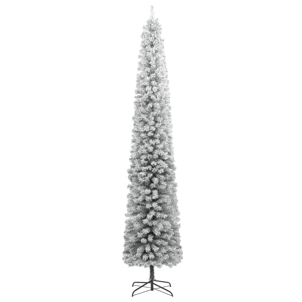 Vidaxl Kunstkerstboom estrecho con PVC estándar y nieve de 300 cm