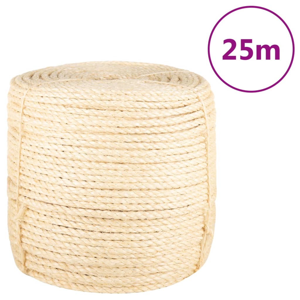 Vidaxl Seil 8 mm 25 m 100% Sisal