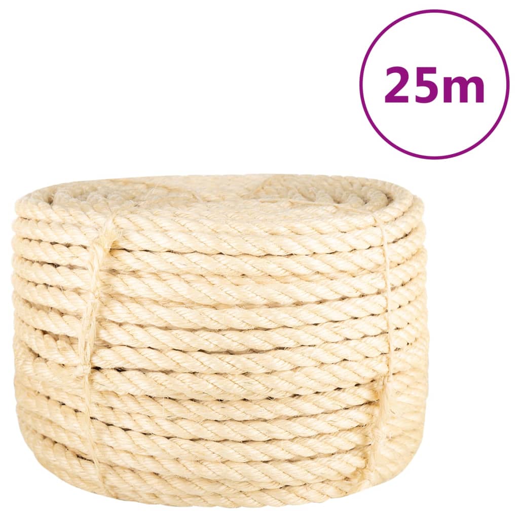 Vidaxl rep 16 mm 25 m 100% sisal