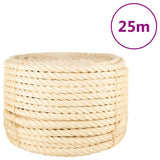 Vidaxl rep 20 mm 25 m 100% sisal