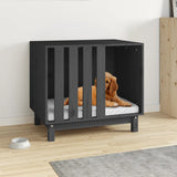 Vidaxl dog loft 70x50x62 cm solid pine gray gray