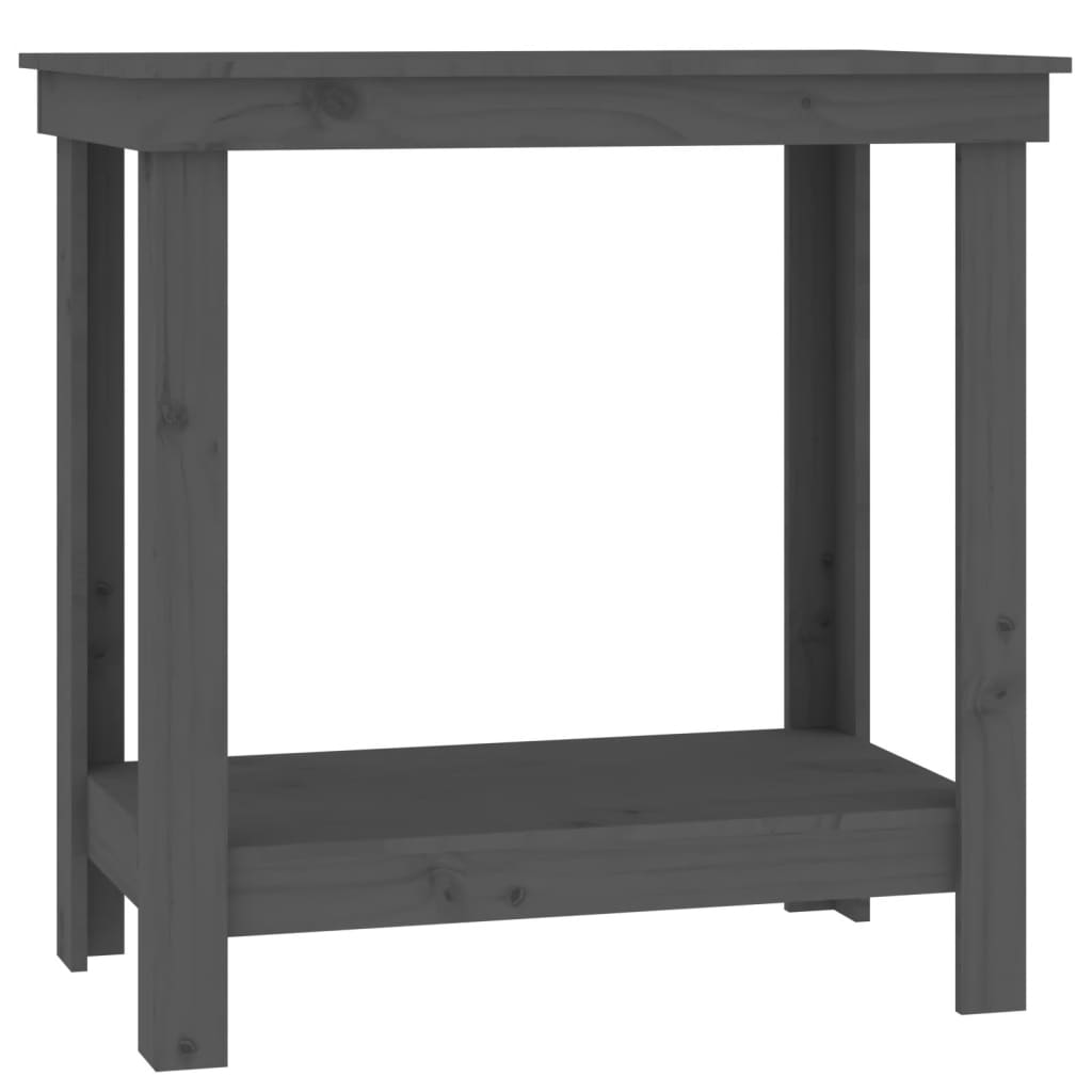 Vidaxl Workbench 80x50x80 cm Solid Pine Grey