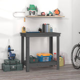 Vidaxl Workbench 80x50x80 cm Solid pine Gray