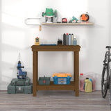 Vidaxl Workbench 80x50x80 cm Solid Pine Honey Brown