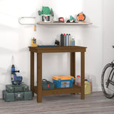 Vidaxl Workbench 80x50x80 cm Solid Pine Honey Brown