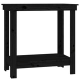 Vidaxl Workbench 80x50x80 cm Solid Pine Black