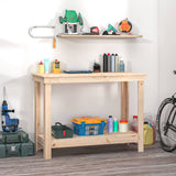 Vidaxl Workbench 110x50x80 cm Solid fyrretræ