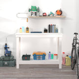 Vidaxl Workbench 110x50x80 cm Solid pine white