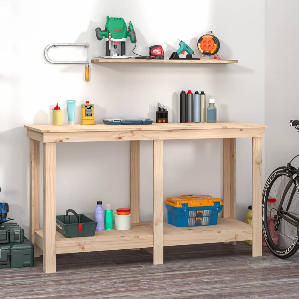 Vidaxl Workbench 140x50x80 cm pino solido