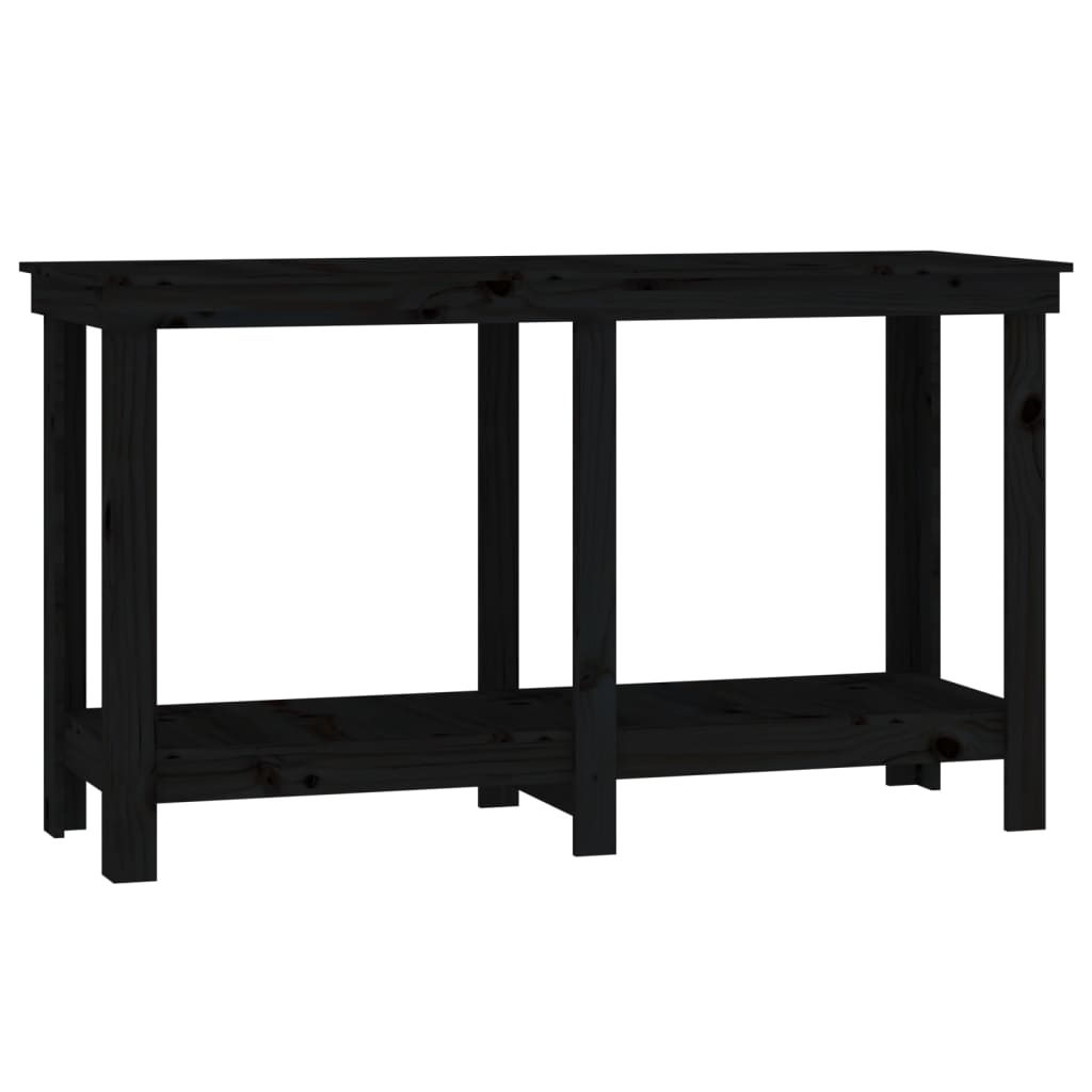 Vidaxl Workbench 140x50x80 cm Solid Pine Black