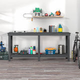 Vidaxl Workbench 180x50x80 cm Solid Pine Gray