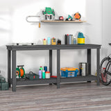 Vidaxl Workbench 180x50x80 cm en pin solide gris