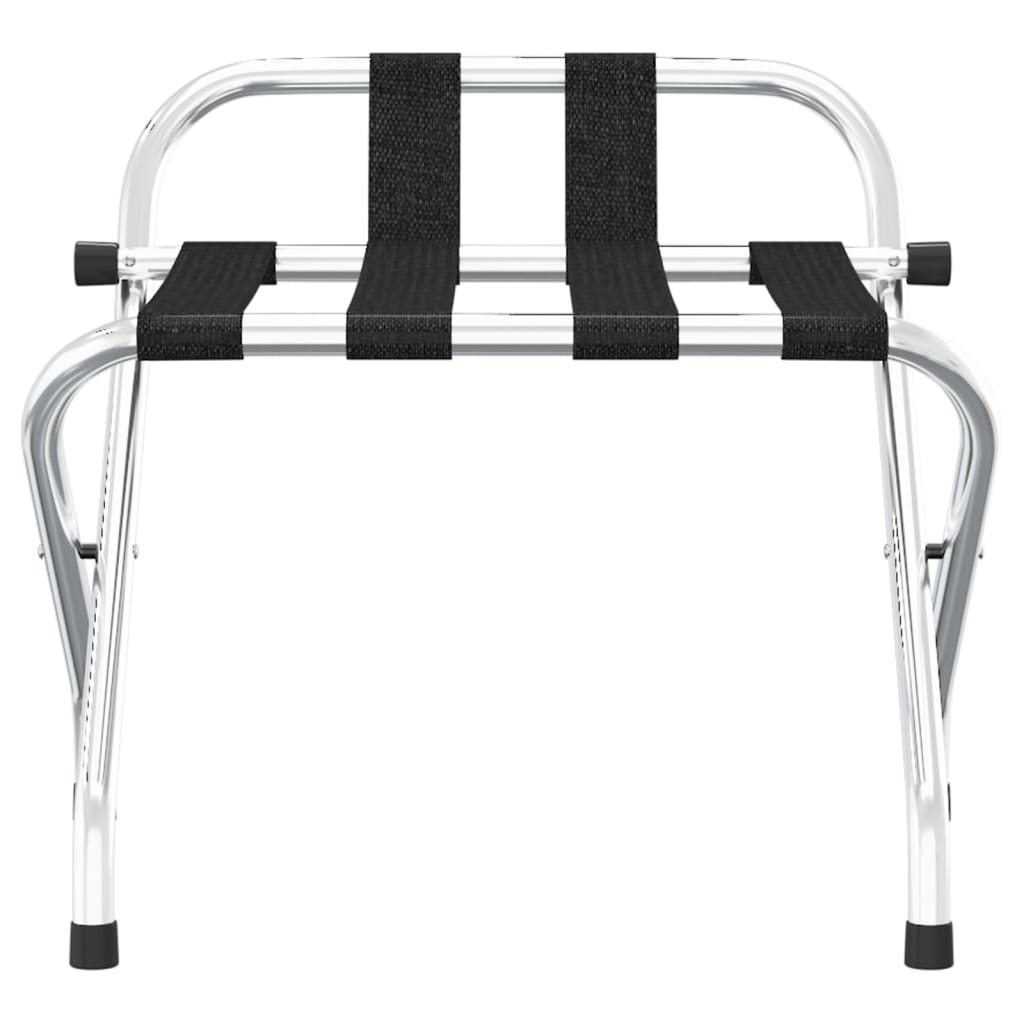 Stojan na zavazadla Vidaxl s backrest 56x39x52 cm stříbrná barva