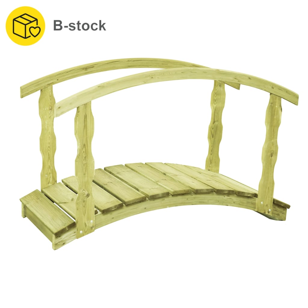 Vidaxl B-Stock Tuinbrug 170x74x105 cm impregnirani trdni borov