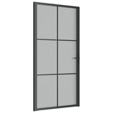 Porta interna Vidaxl 102.5x201.5 cm vetro Matt e nero in alluminio