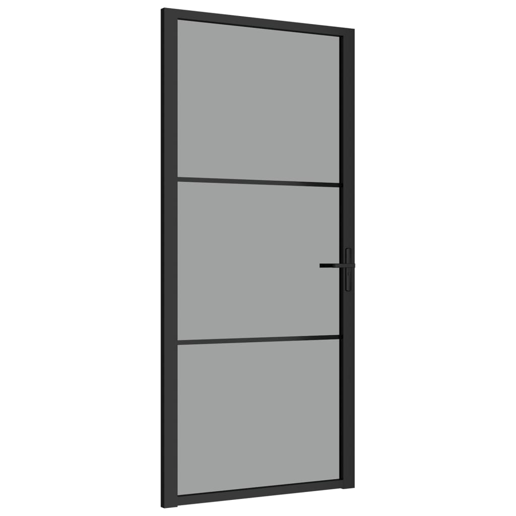 Vidaxl inner door 93x201.5 cm ESG glass and aluminum black