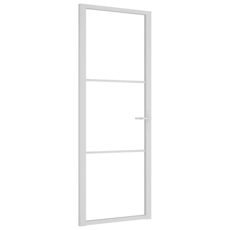 VidaXL Binnendeur 76x201,5 cm ESG-glas en aluminium wit