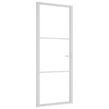 VidaXL Binnendeur 83x201,5 cm ESG-glas en aluminium wit