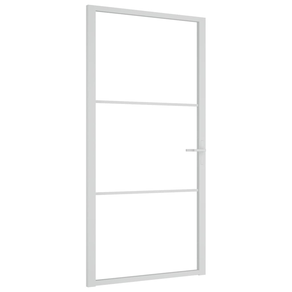 VidaXL Binnendeur 102,5x201,5 cm ESG-glas en aluminium wit