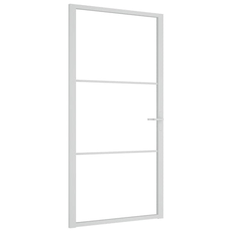 VidaXL Binnendeur 102,5x201,5 cm ESG-glas en aluminium wit