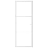 VidaXL Binnendeur 76x201,5 cm ESG-glas en aluminium wit