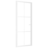 VidaXL Binnendeur 83x201,5 cm ESG-glas en aluminium wit