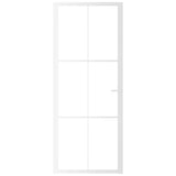 VidaXL Binnendeur 83x201,5 cm ESG-glas en aluminium wit