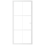 VidaXL Binnendeur 93x201,5 cm ESG-glas en aluminium wit