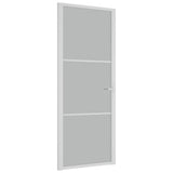 VIDAXL Innenür 83x201,5 cm Mattglas und Aluminium weiß