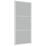 Vidaxl Innenür 93x201,5 cm Mattglas und Aluminium weiß