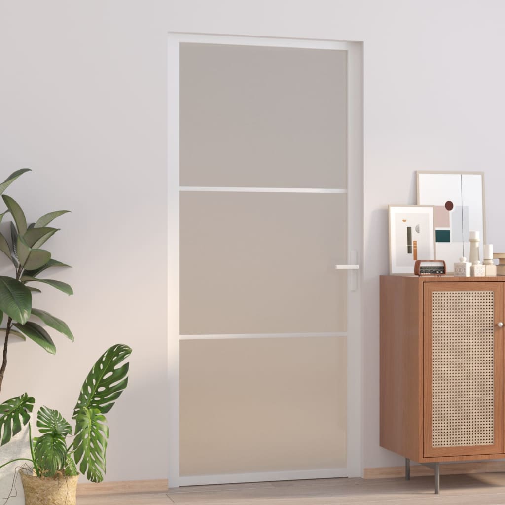 Vidaxl inner door 93x201.5 cm Matt glass and aluminum white