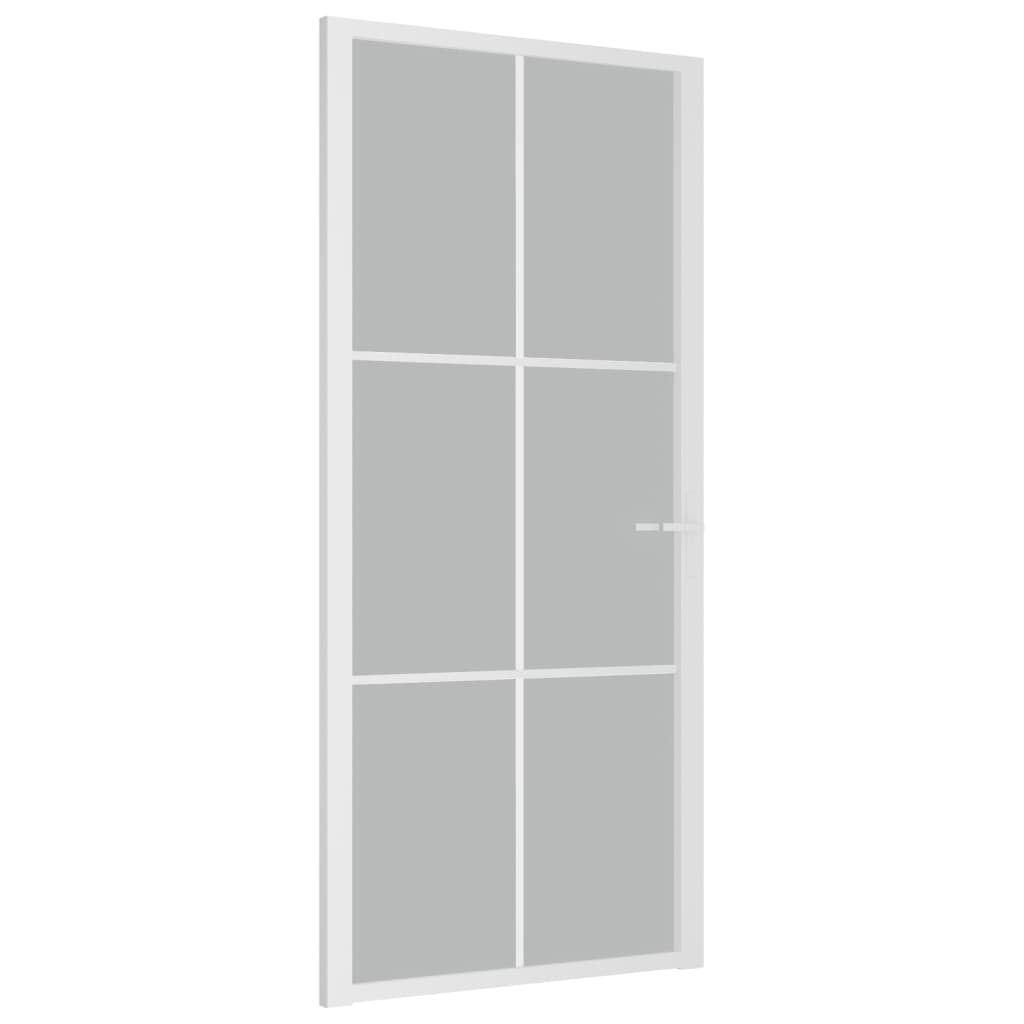 Vidaxl bannenzegen Dier 93x201.5 cm Mätscher Glas an Aluminium Wäiss