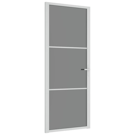 VidaXL Binnendeur 83x201,5 cm ESG-glas en aluminium wit