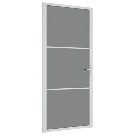 VidaXL Binnendeur 93x201,5 cm ESG-glas en aluminium wit