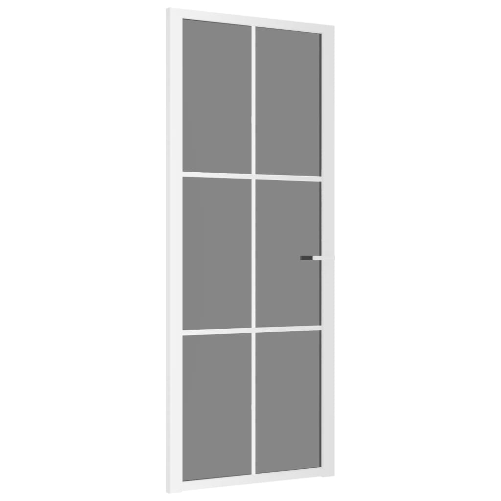 VidaXL Binnendeur 83x201,5 cm ESG-glas en aluminium wit