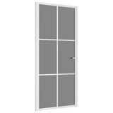 VidaXL Binnendeur 93x201,5 cm ESG-glas en aluminium wit