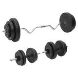 VidaXL Halter set with weights curl 60 kg