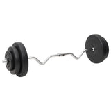 VidaXL Halter set with weights curl 60 kg