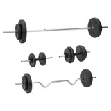 VidaXL HALKERSET with weights 60 kg