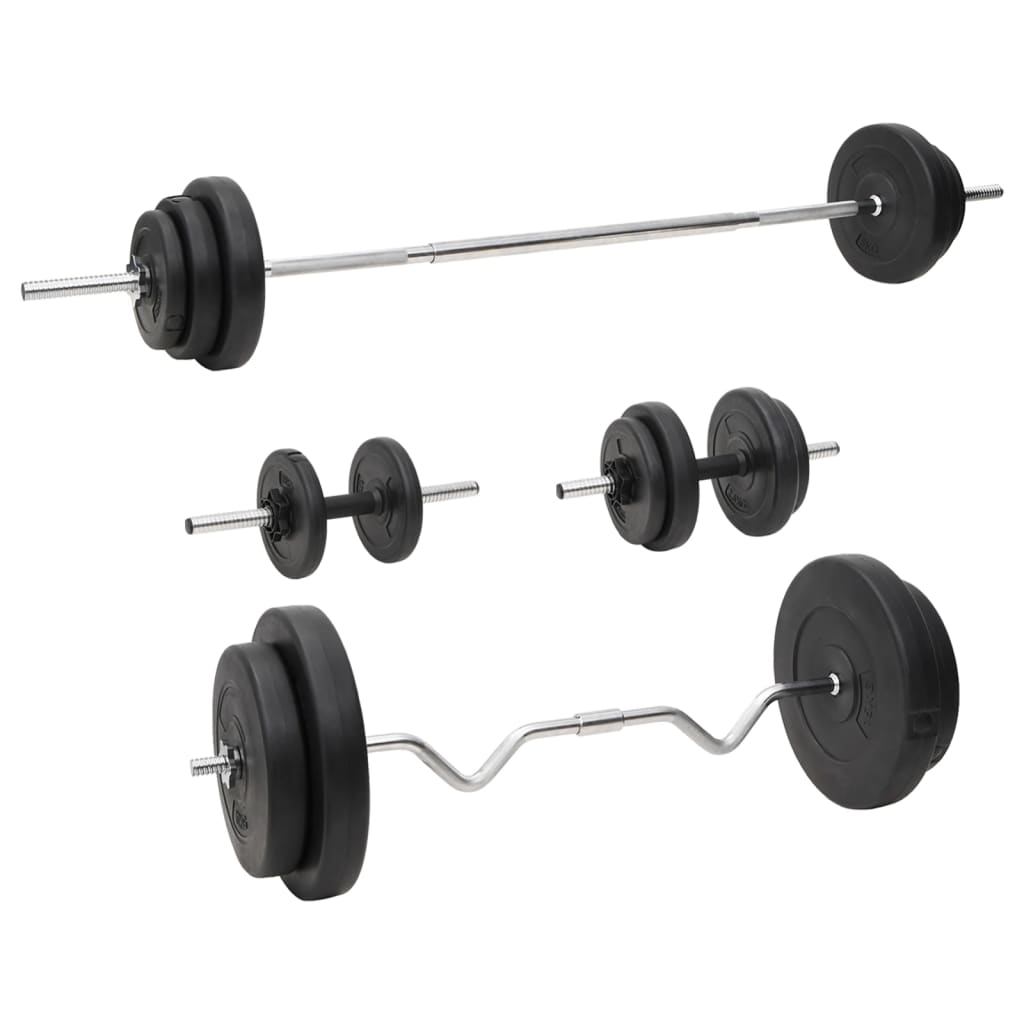 Vidaxl Halter Set z utežmi 90 kg