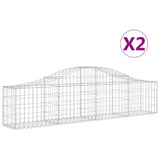 Cestas Vidaxl Schans 2 st 200x30x40 60 cm de hierro galvanizado