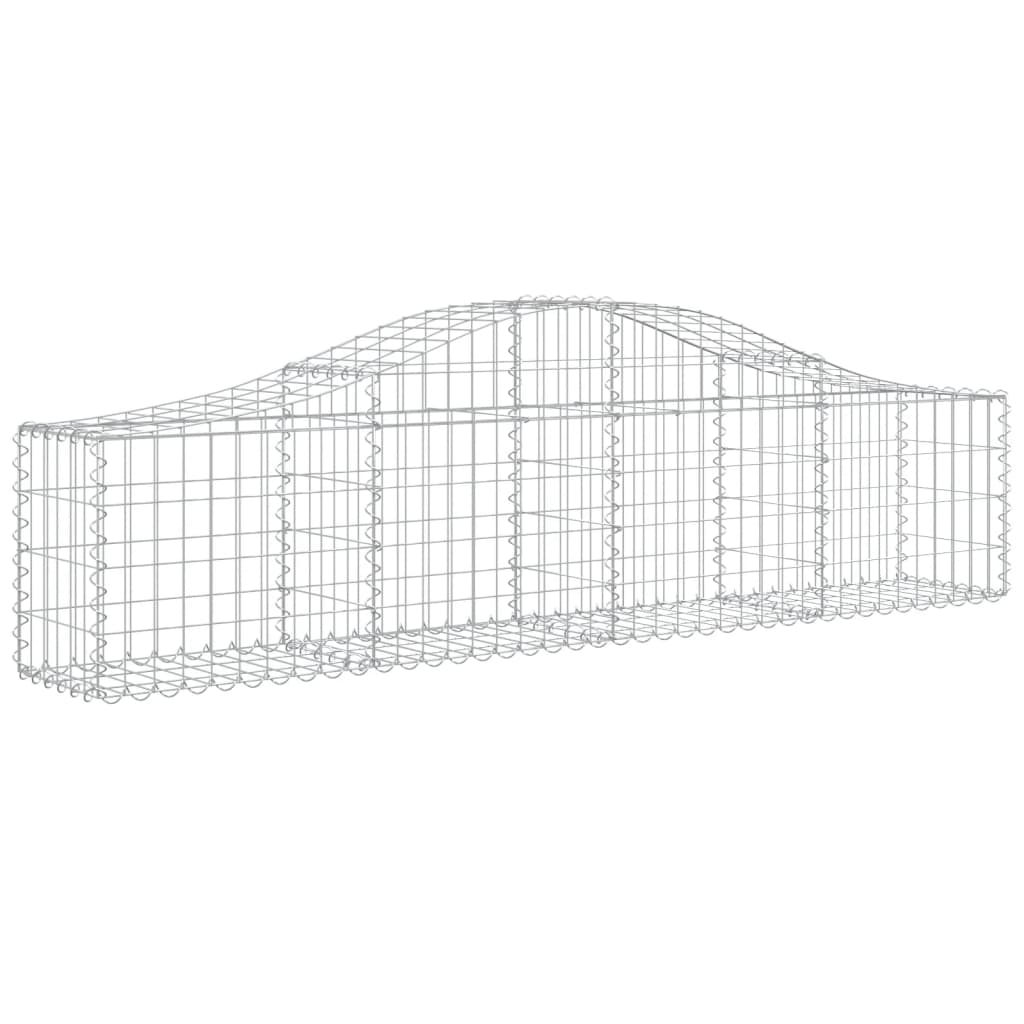 Vidaxl Schans kurve 3 st hvælvede 200x30x40 60 cm galvaniseret jern