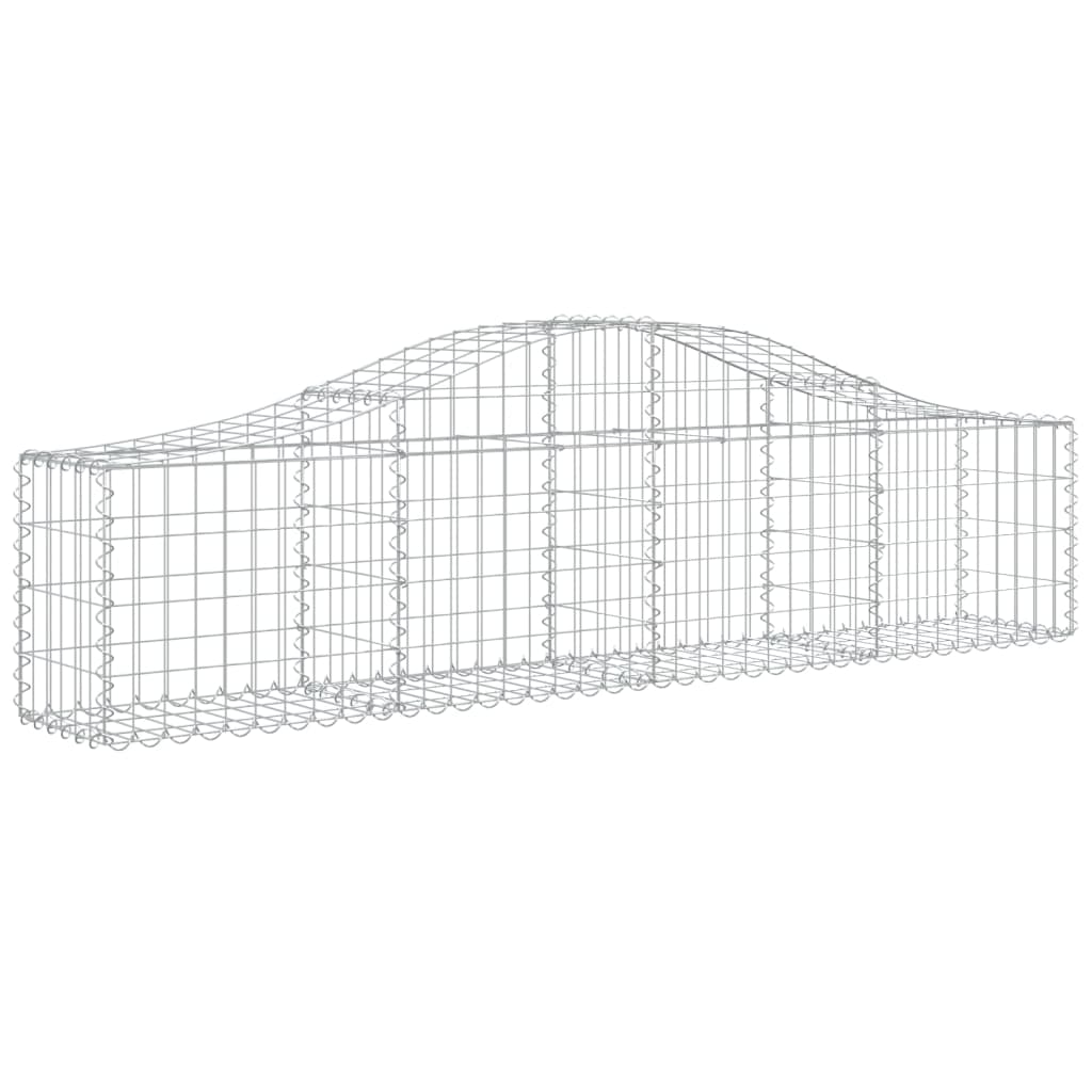 Vidaxl Schans kurver 7 st Vaulted 200x30x40 60 cm galvanisert jern