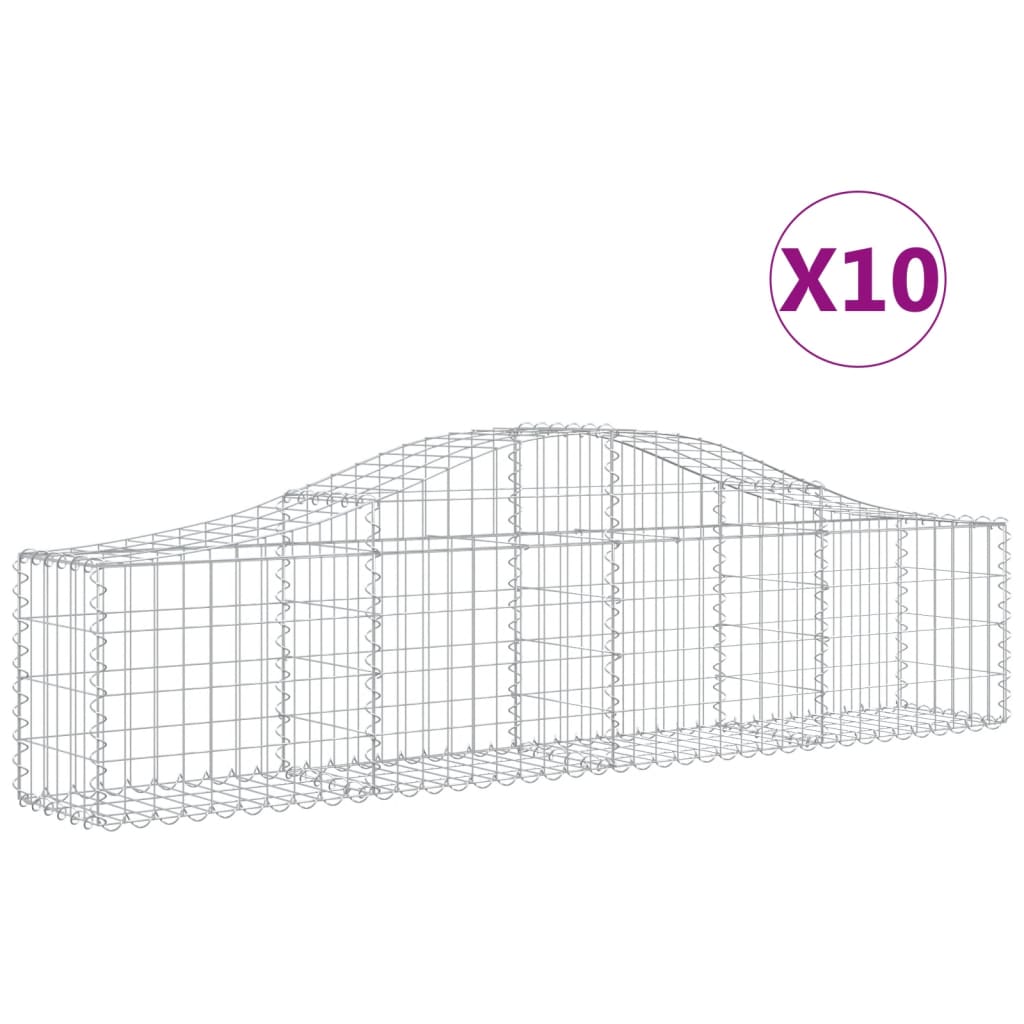 Cestas Vidaxl Schans 10 st 200x30x40 60 cm de hierro galvanizado