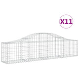 VidaXL Schans baskets 11 st vaulted 200x30x40 60 cm galvanized iron